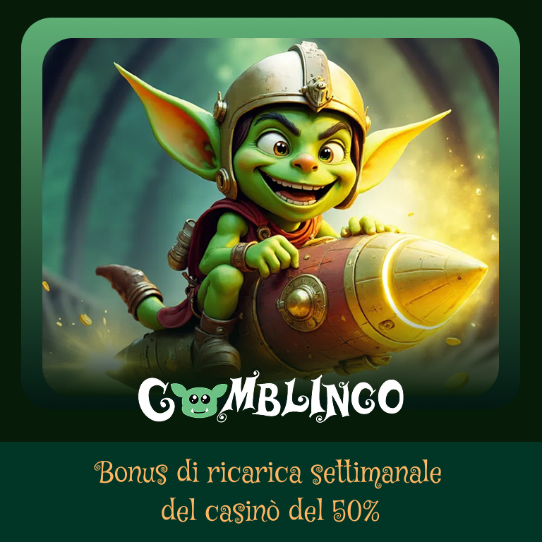 Ottieni un bonus di ricarica settimanale del 50% per il casinò – Gomblingo